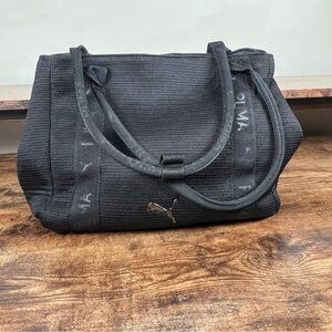 Puma‎ Up & Comer Tote Bag Black Lightweight Lined Duffle Gym Sporty
